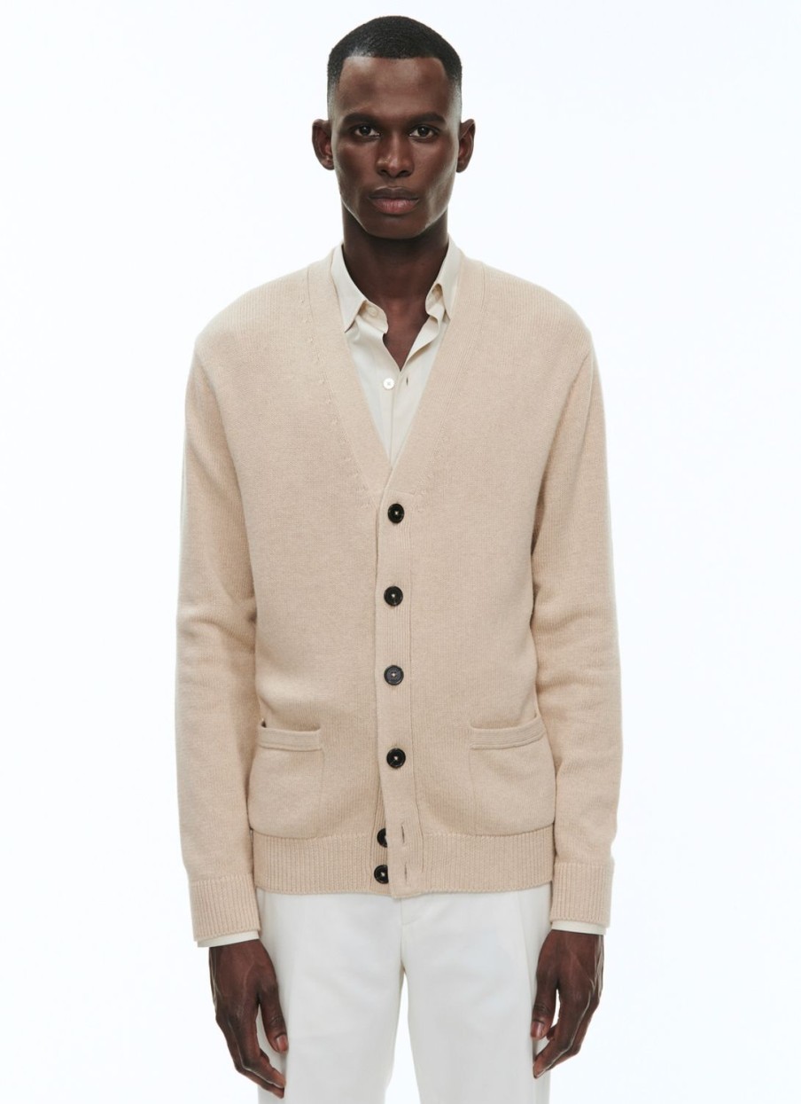 Sweaters | De Fursac Cotton And Cashmere Cardigan Beige