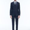 Suits | De Fursac Wool Suit With Prince Of Wales Navy Blue - Prince Of Wales Pattern