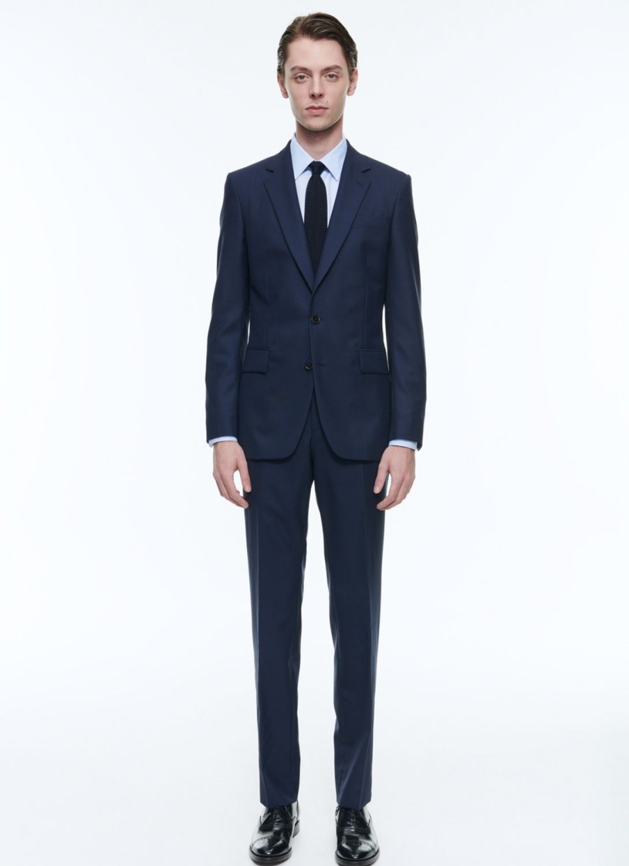 Suits | De Fursac Wool Suit With Prince Of Wales Navy Blue - Prince Of Wales Pattern