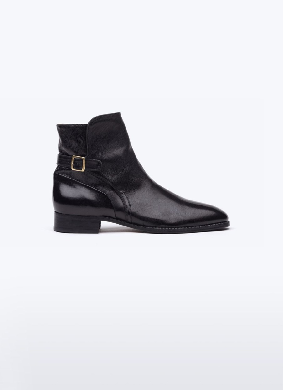 Shoes | De Fursac Calfskin Leather Jodhpur Boots Black