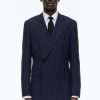 Blazers | De Fursac Certified Wool Double-Breasted Jacket Navy Blue