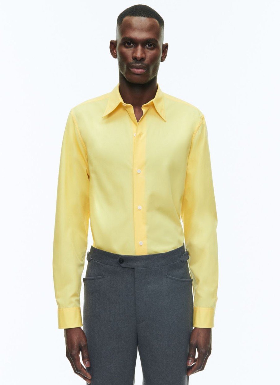 Shirts | De Fursac Cotton Shirt With Swallow Collar Yellow