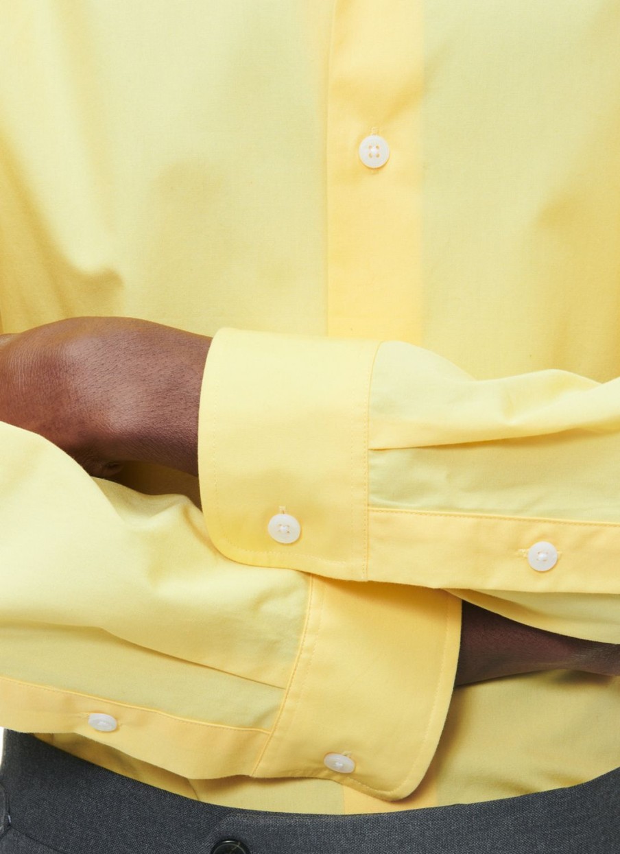 Shirts | De Fursac Cotton Shirt With Swallow Collar Yellow