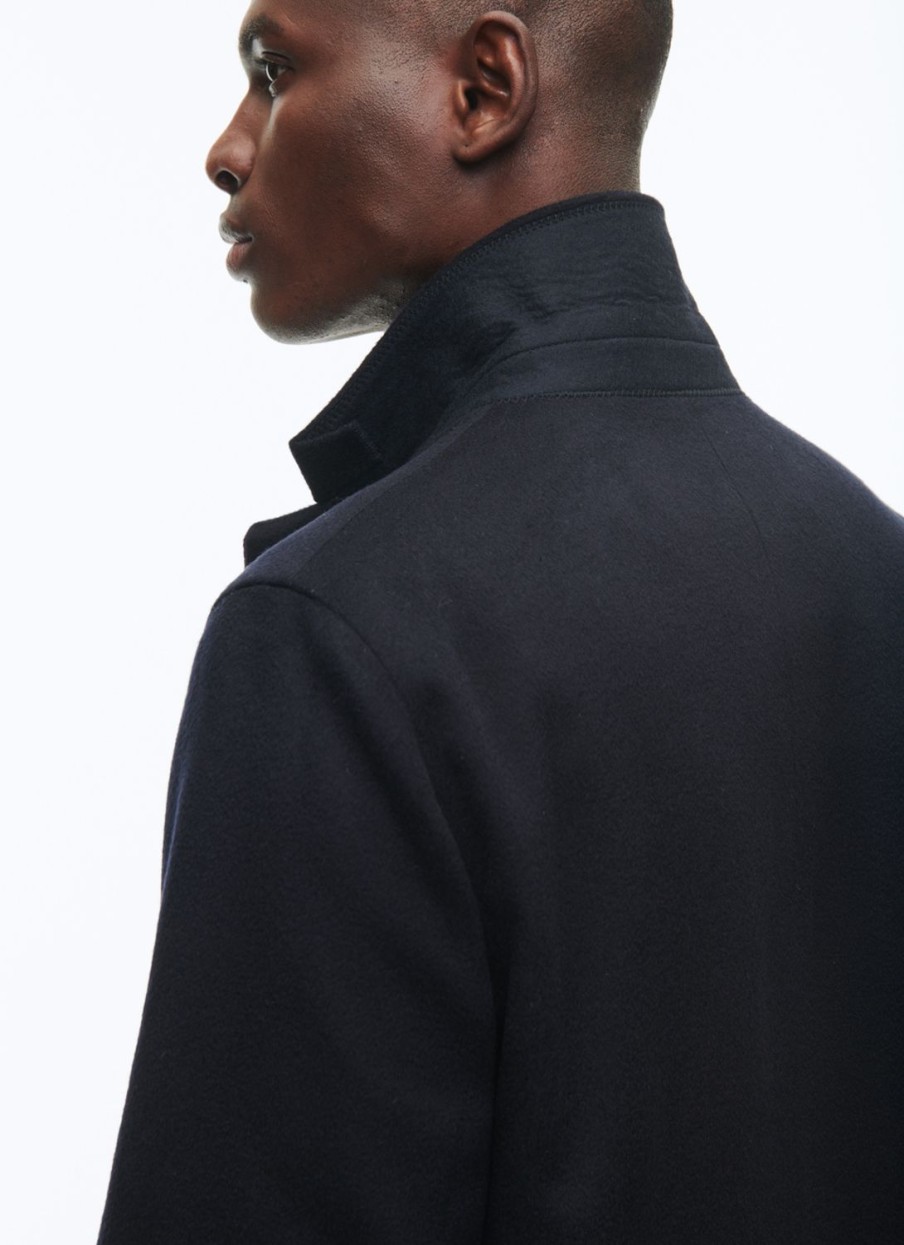 Outerwear | De Fursac Cashmere Tailored Coat Navy Blue