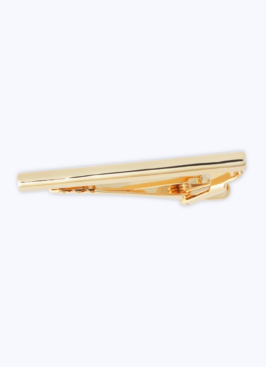 Ties | De Fursac Rhodium-Plated Tie Clip Gold Plated