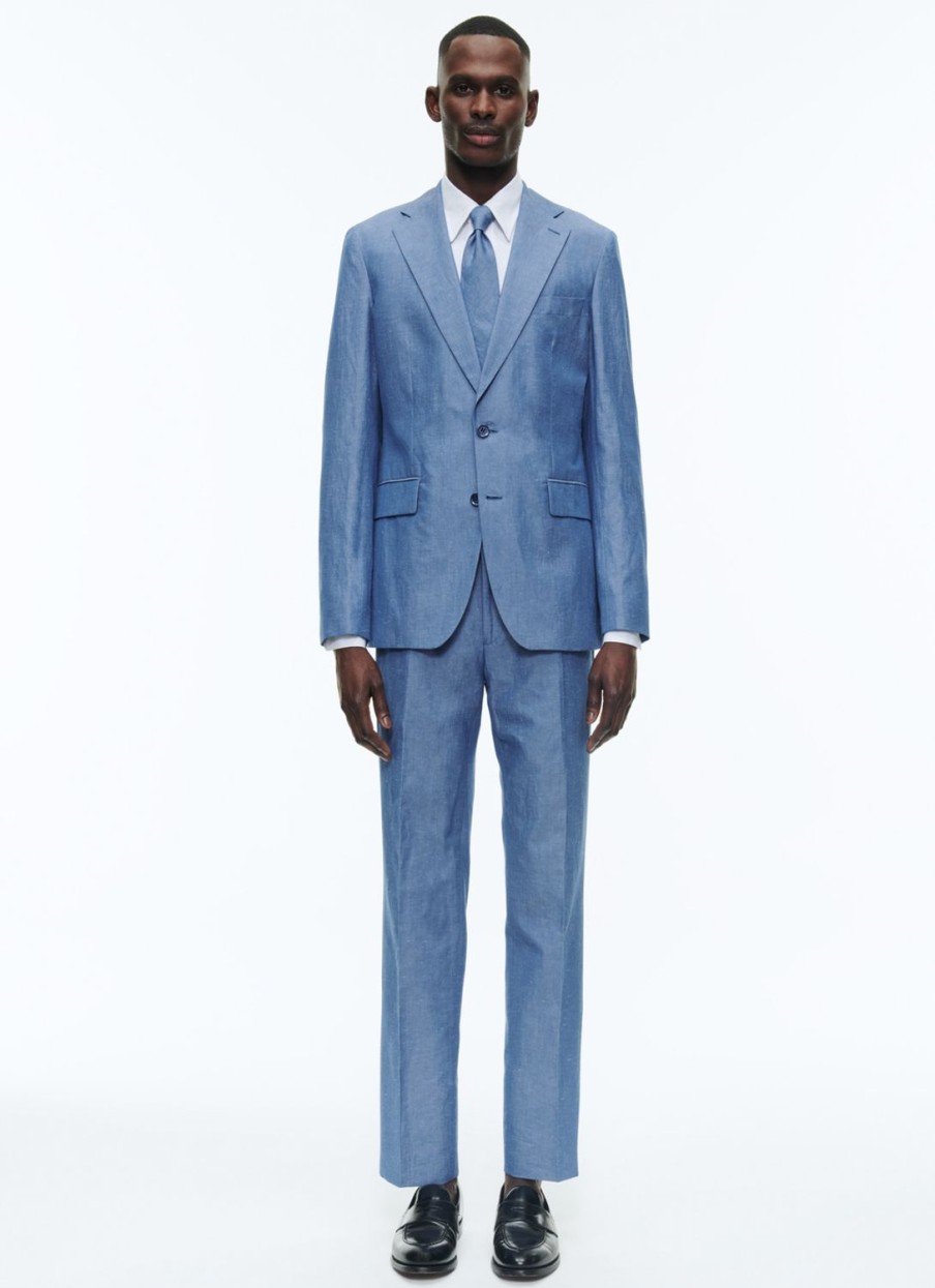 Suits | De Fursac Cotton And Linen Chambray Suit Sky Blue