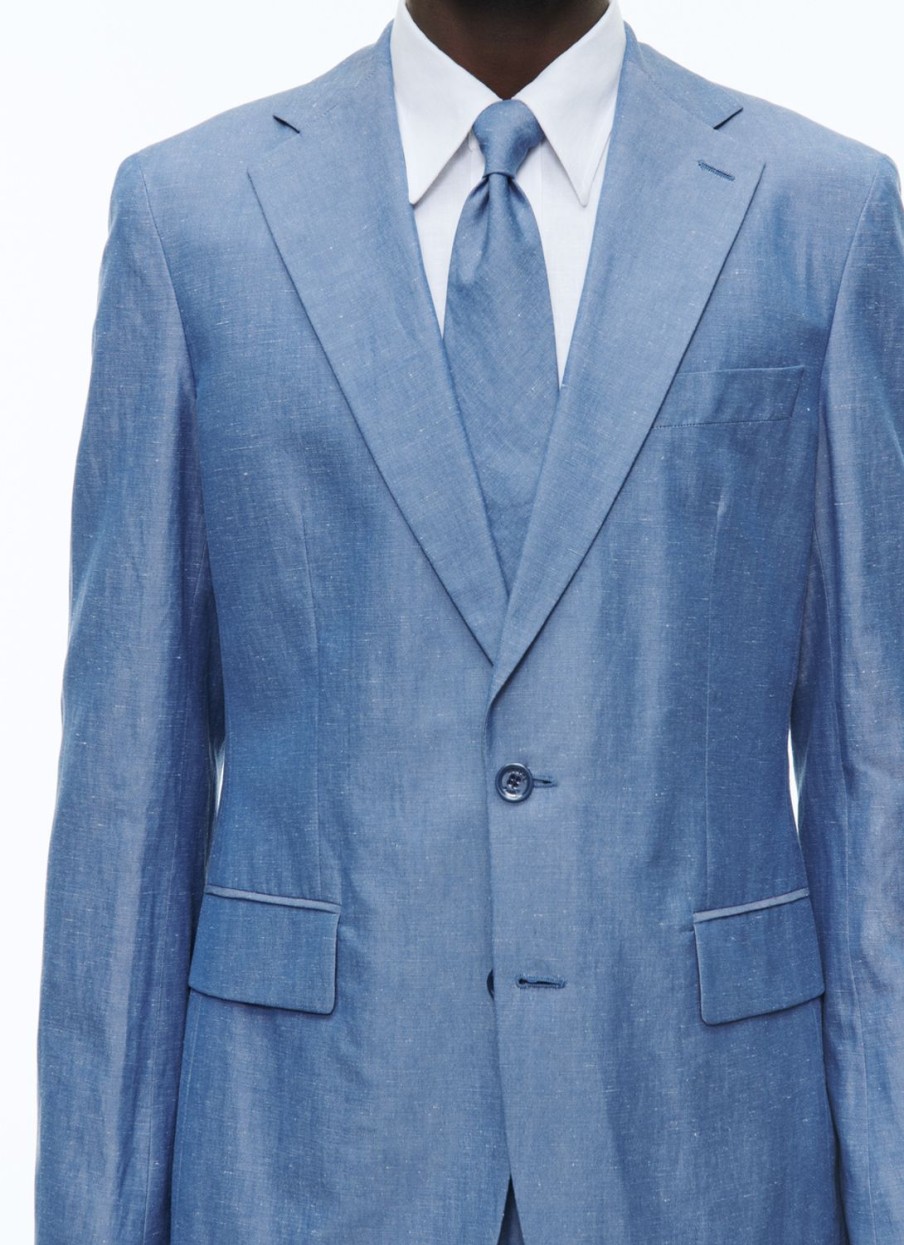 Suits | De Fursac Cotton And Linen Chambray Suit Sky Blue