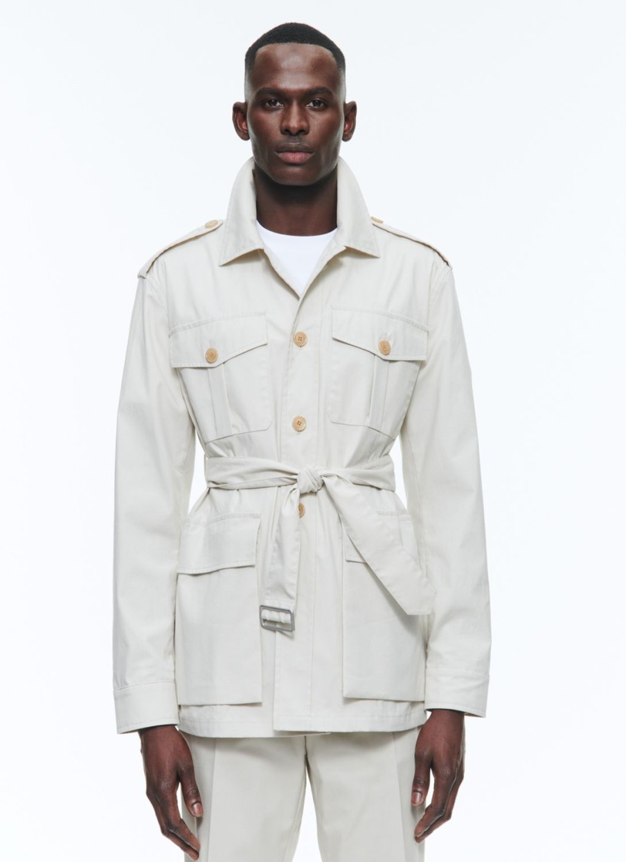 Outerwear | De Fursac Cotton Canvas Safari Jacket Beige