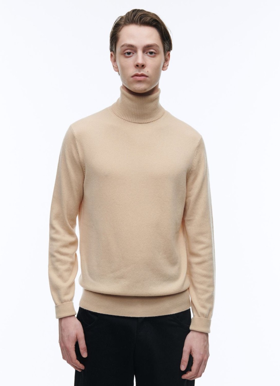 Sweaters | De Fursac Wool And Cashmere Roll Neck Sweater Beige