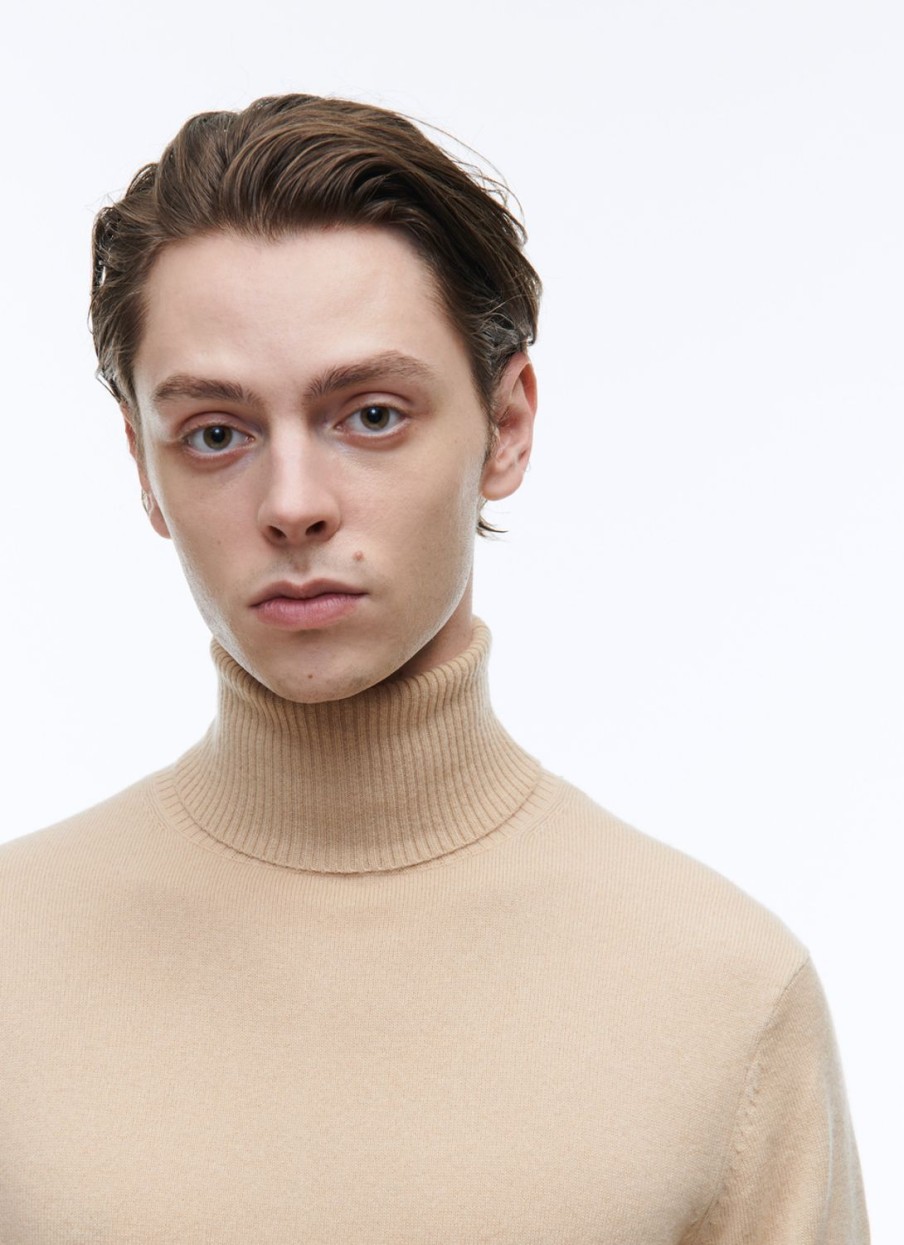 Sweaters | De Fursac Wool And Cashmere Roll Neck Sweater Beige