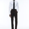 Trousers | De Fursac Velvet Fitted Trousers Brown