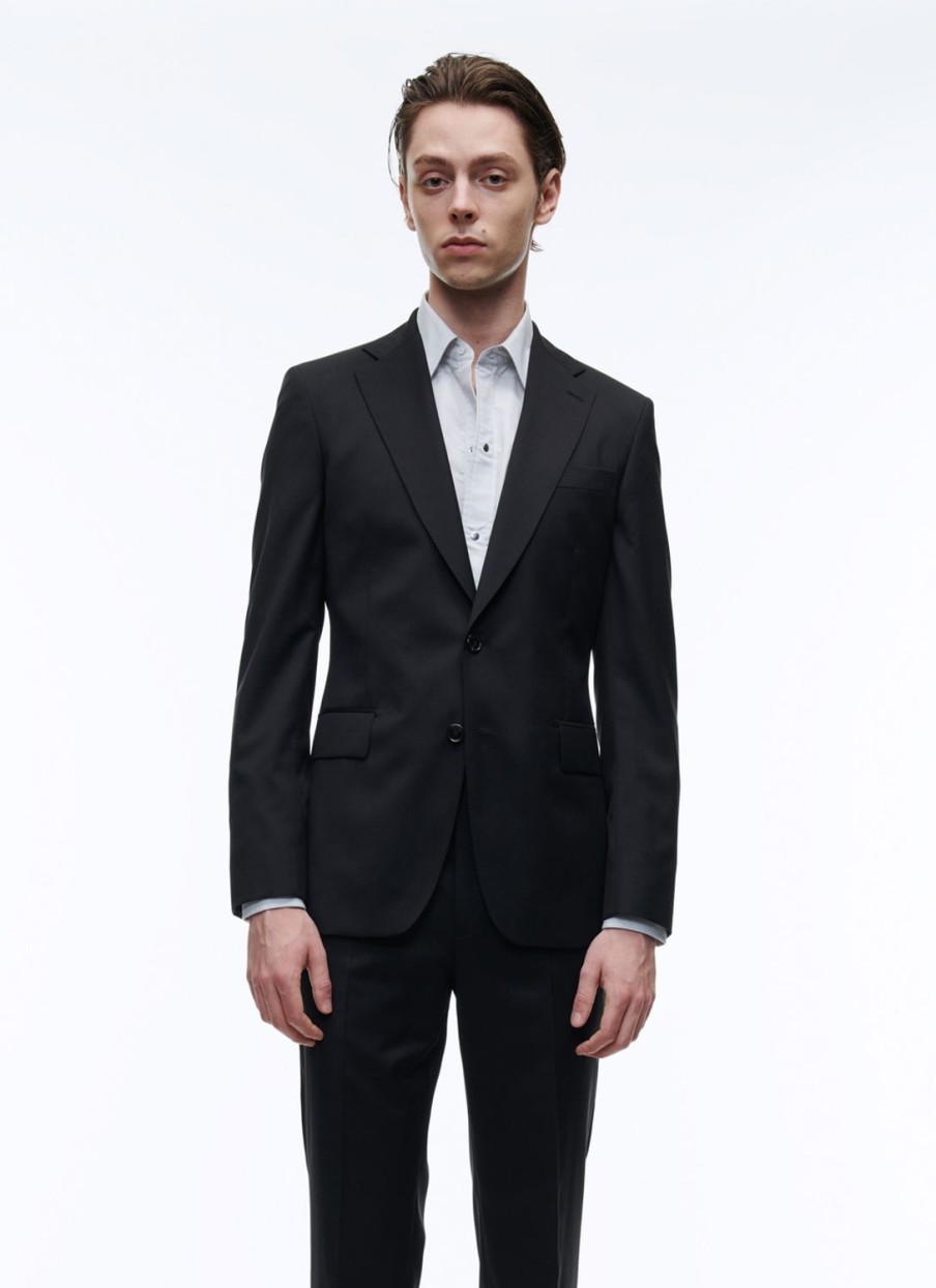 Blazers | De Fursac Wool Serge Large Jacket Black