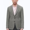 Blazers | De Fursac Virgin Wool Straight Jacket Black And White Houndstooth