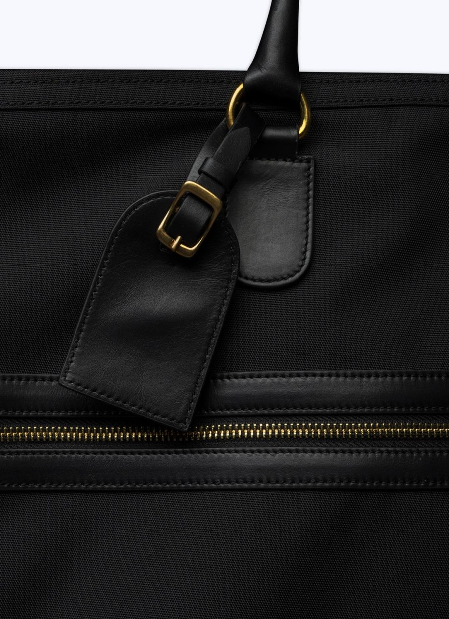 Leather Goods | De Fursac Technical Fabric And Leather Suit Holder Black