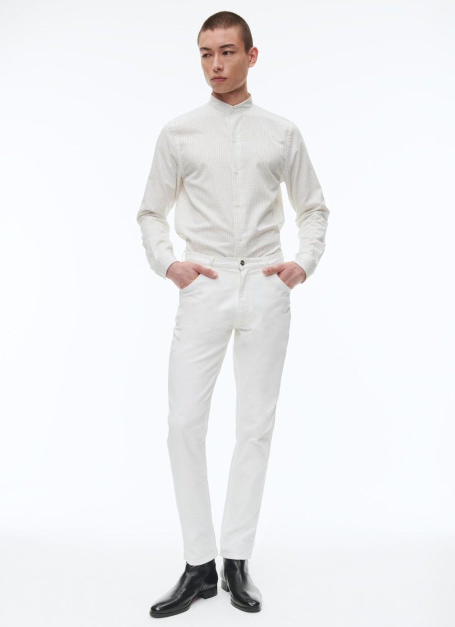 Trousers | De Fursac Cotton Serge 5-Pocket Trousers White