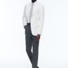 Blazers | De Fursac Linen And Cotton Houndstooth Jacket Ecru