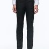 Trousers | De Fursac Virgin Wool Faille Tuxedo Trousers Black