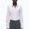 Shirts | De Fursac Cotton Shirt With Straight Collar Pale Pink