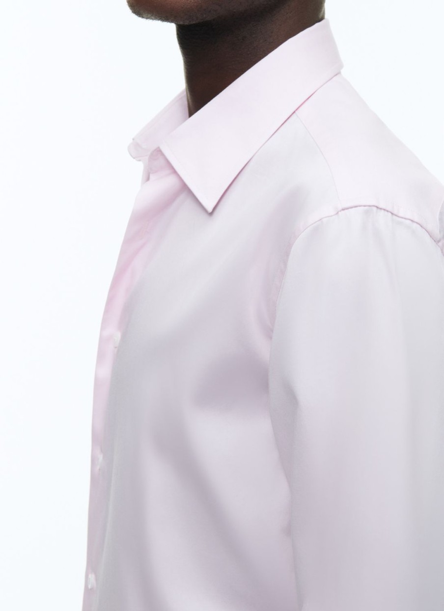 Shirts | De Fursac Cotton Shirt With Straight Collar Pale Pink