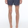 Others | De Fursac Cotton Poplin Boxer Shorts Navy Blue - Stars Print