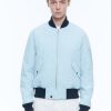 Outerwear | De Fursac Technical Serge Jacket Sky Blue - Navy Blue Hems