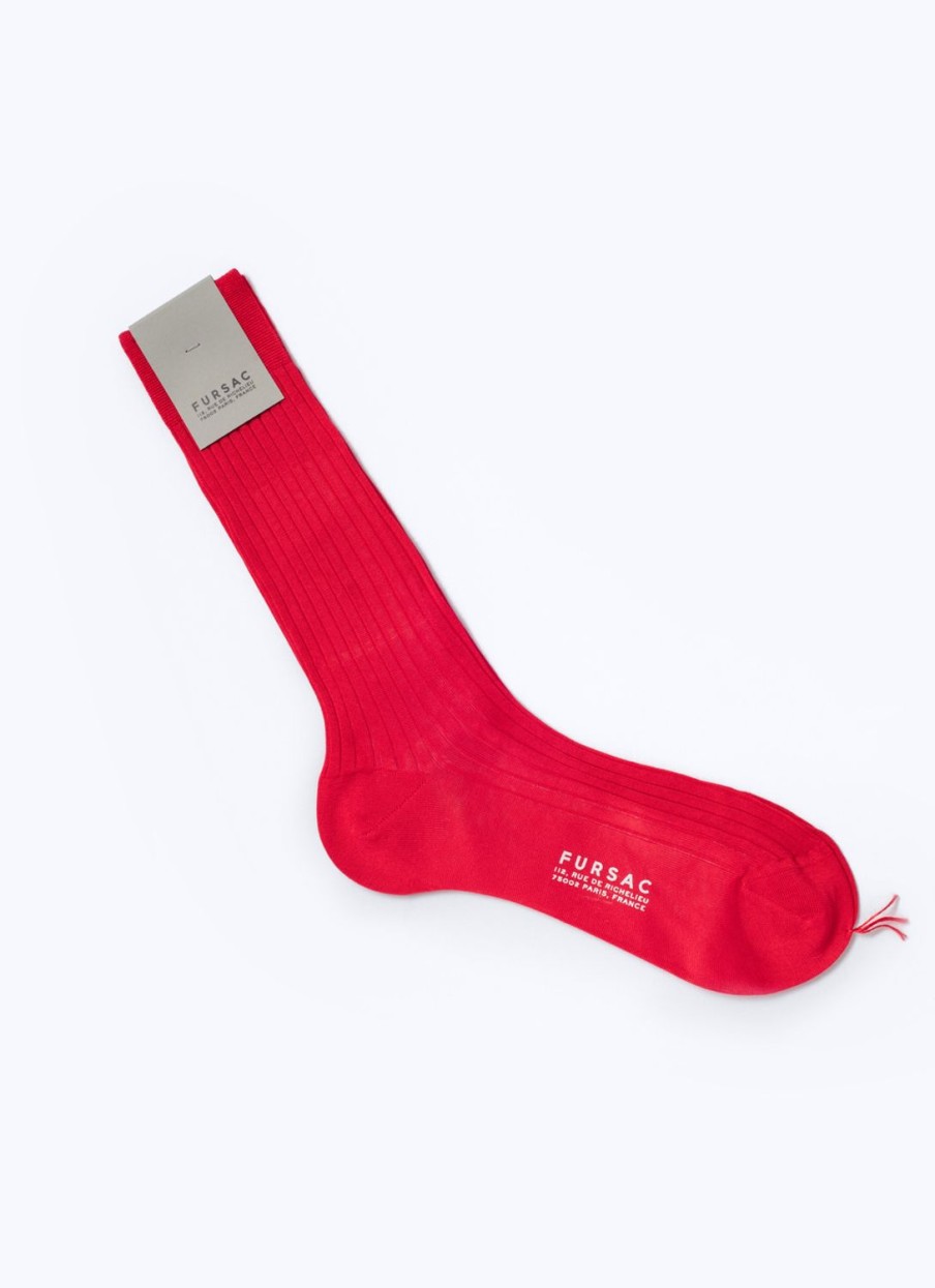 Others | De Fursac Egyptian Cotton Socks Red