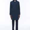 Outerwear | De Fursac Water-Repellent Solaro Cotton Coat Navy Blue